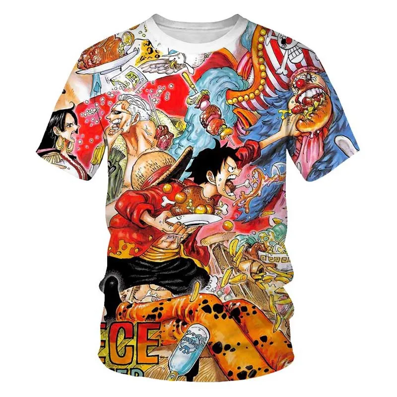 
Slik and cotton anime t-shirt one piece anime t-shirt t shirt one piece mangas 