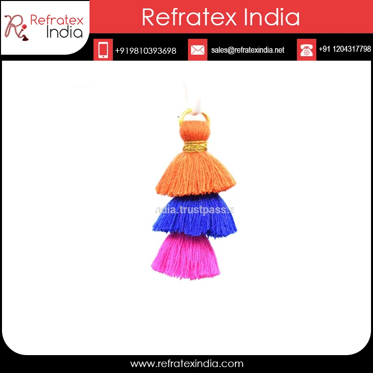wholesale high quality colorful tassels for jewelry making Bulk Supplier And Manufacture By Refratex India Made in India for Bes
