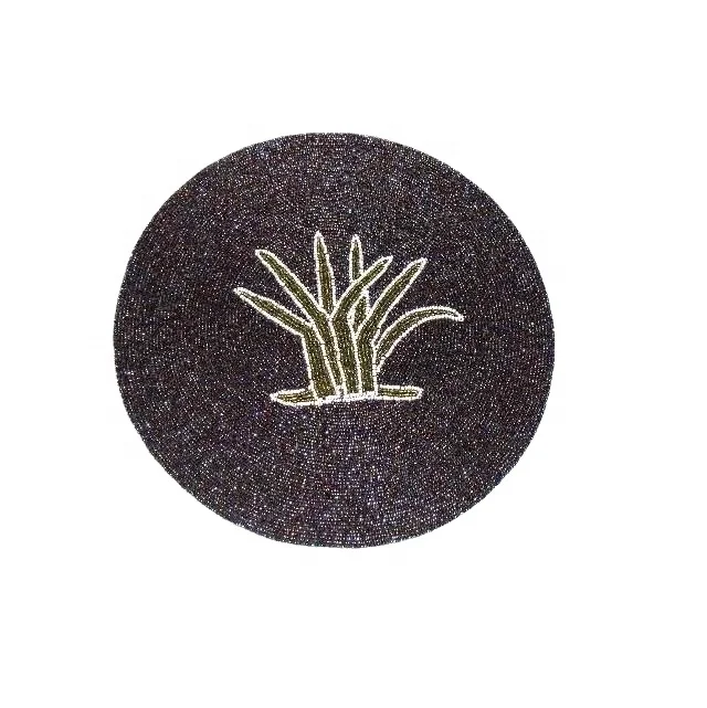 
Round Glass bead place mats with grass pattern other colours also available 