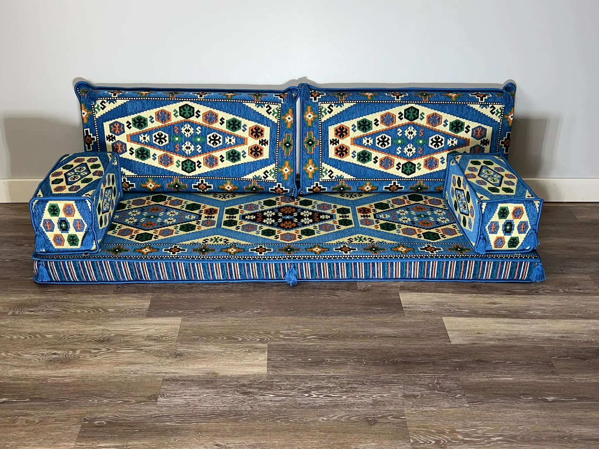 Oriental Sofa Set Arabic Floor Seating Couch Sectional Cushion  | 190*70cm |  5 piece  |  28 dances full of sponge