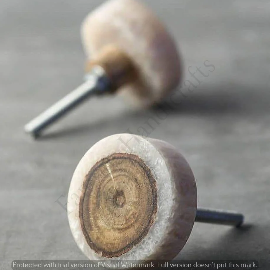 round resin inlaid wooden knob , decorative knob Handcrafted 2022 furniture Door knob & handle
