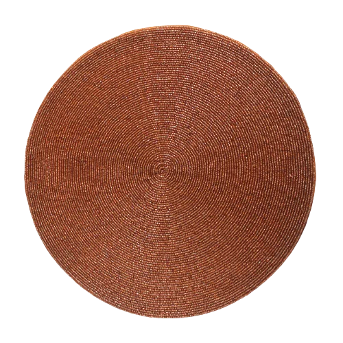 Glass Beaded Round Placemat Tableware Dinning Table Party and Wedding Design Pads