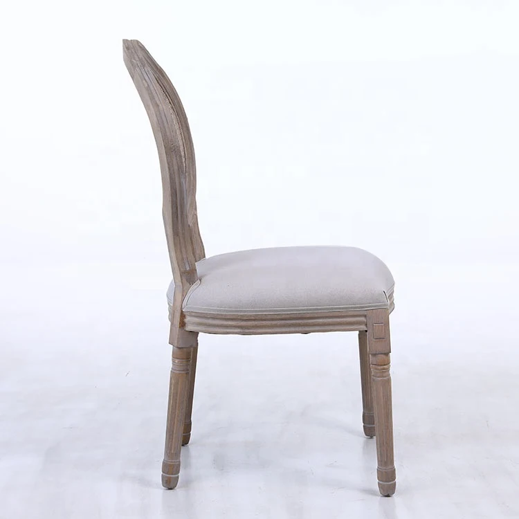 Chaise Louis Xvi Modern Rubber Wood Durable Elegant Garden Dining Table Chairs
