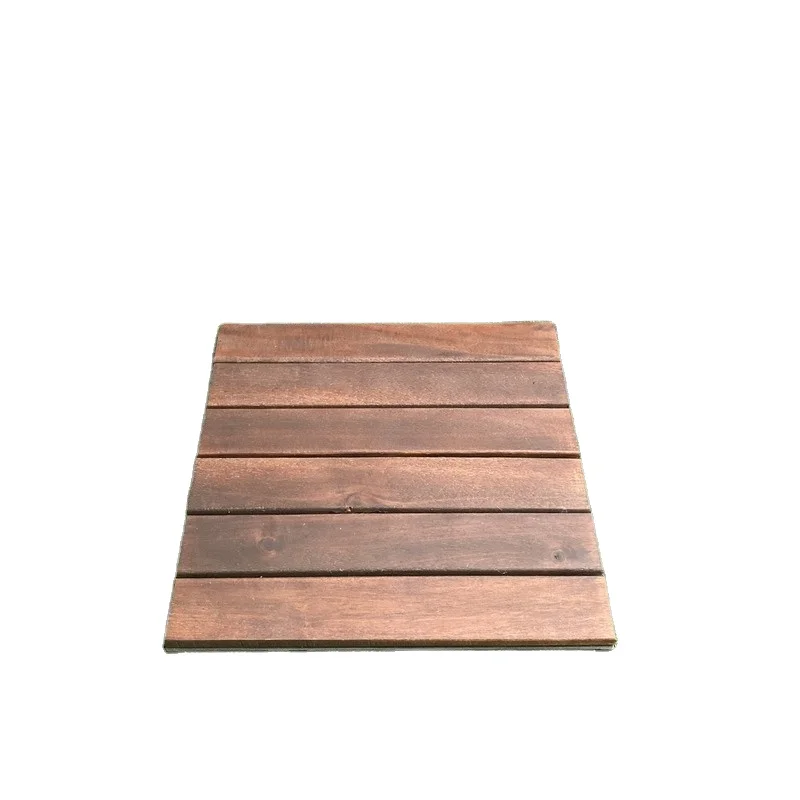Factory Custom Different Size Parkett Wood Flooring Parquet Acacia interlocking wooden decking tiles  Ready To Ship