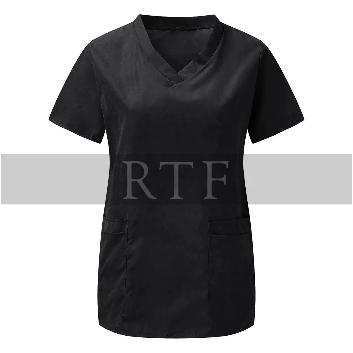 Nurse Uniform Women Casual Short Sleeve V-neck T-shirt Clinical Uniform Loose Blouse Tops Uniform