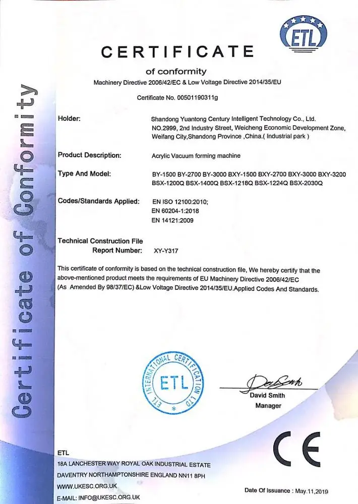 BYTCNC Cheap Pp Thermoplastics Vacuum Forming Machine for PMMA ABS PVC PET 3D molding