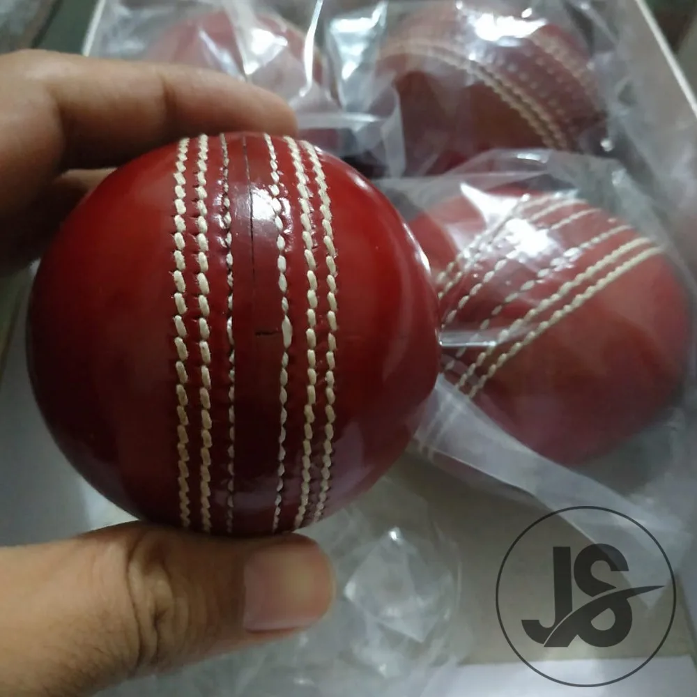 Wholesale Custom Logo Hard Ball Best Quality 50 Overs Leather Bowling Machine Balls Red White Cricket Ball Hand Stitched