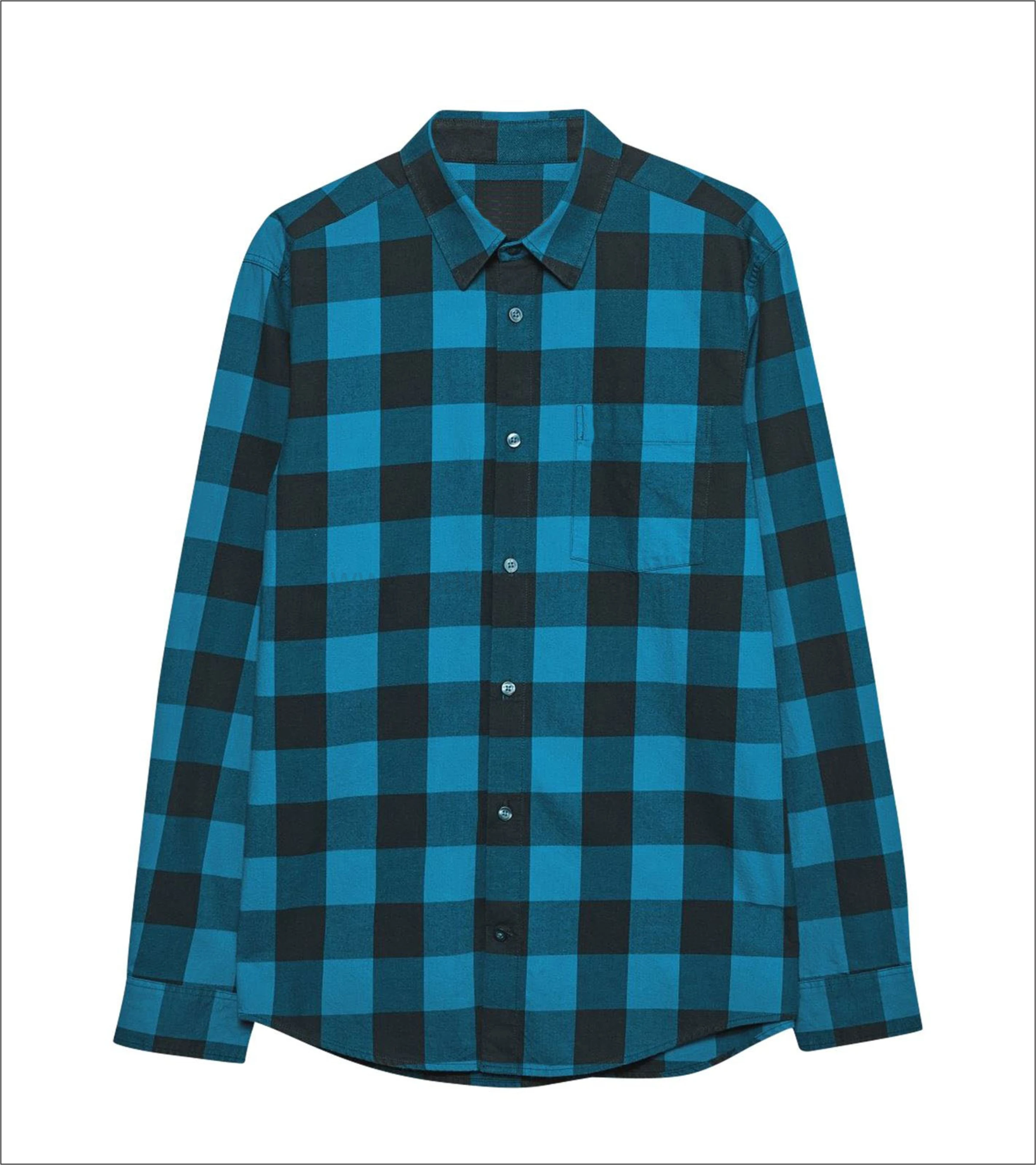 Flannel Shirts Custom 100% Cotton Checked Pattern OEM Casual Different Long Sleeve Flannel Shirt Plaid Wholesale Flannel Shirts