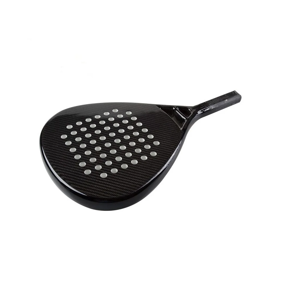 Professional Beach Tennis Racket Plain Black Color EVA High Quality 3K Carbon Fiber Customized Paddle Rackets