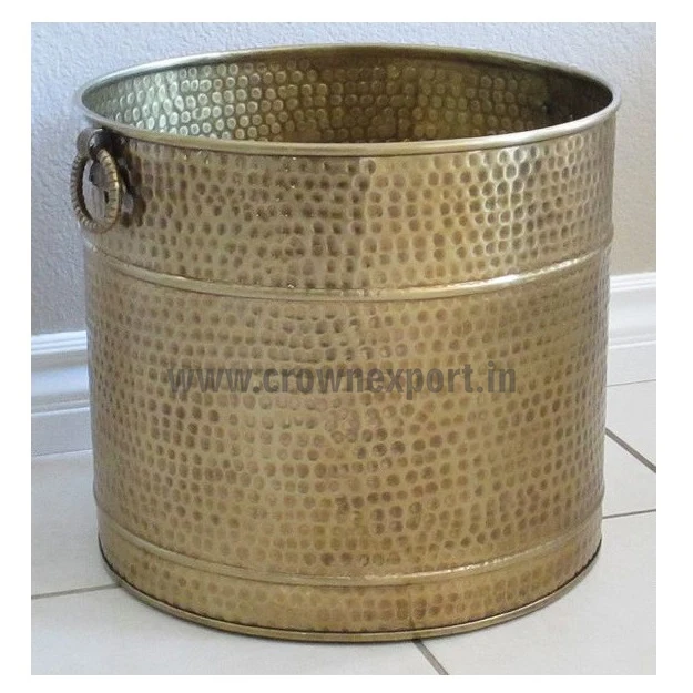 Уникальный набор из 3 медных деревенских железных барабанных плантаторов большие ведра для газона и сада плантаторы растений корзины хранения воды