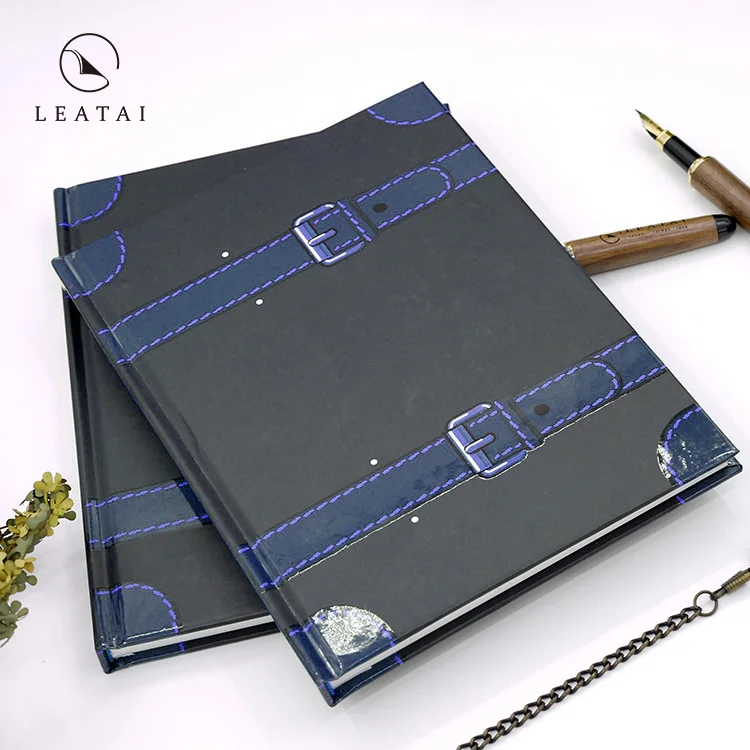 
Custom mini hardcover journal with inner pockets 