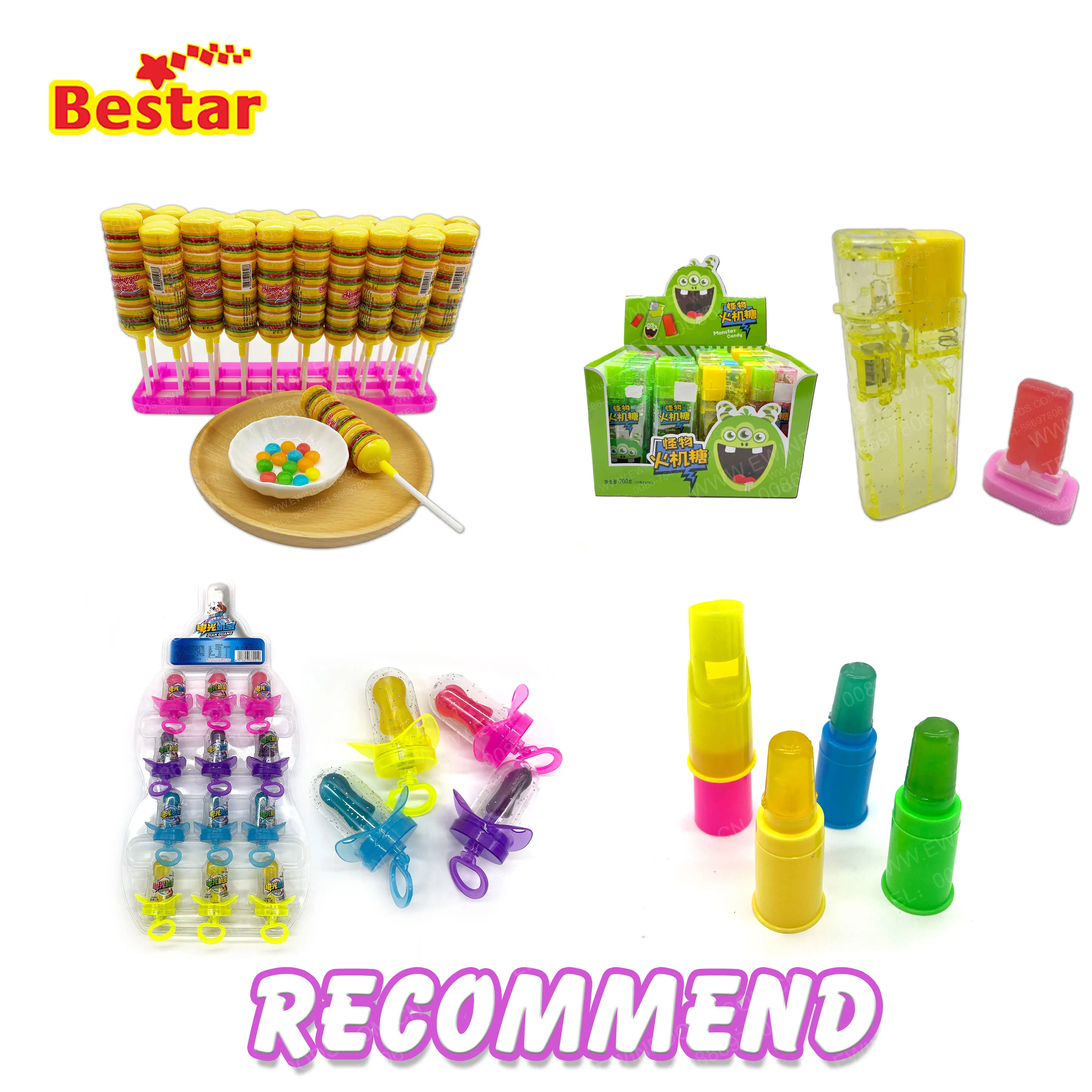 Snacks for kids umbrella toy candy crispy coating multicolor chocolate