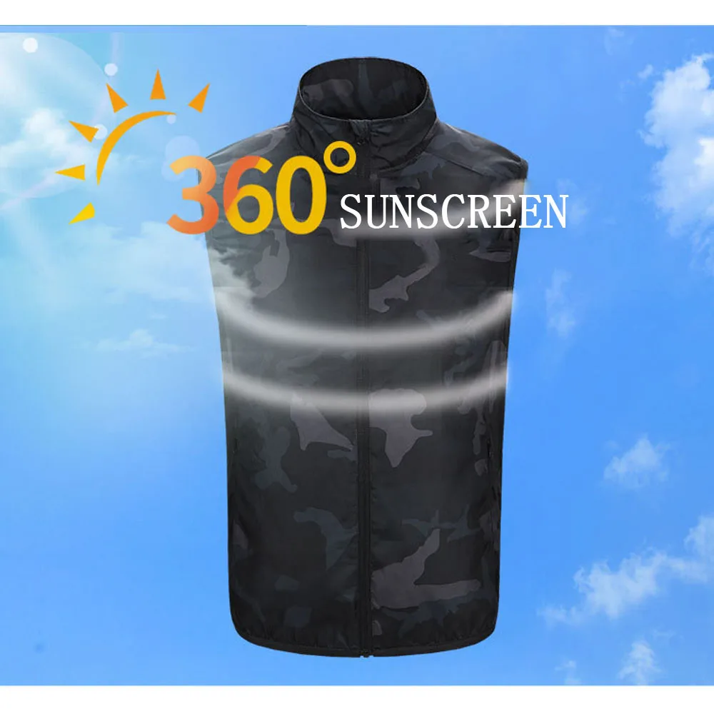 
fan vest vest smart fan cooling clothing men quick drying adjustable size heat prevention cool clothes 