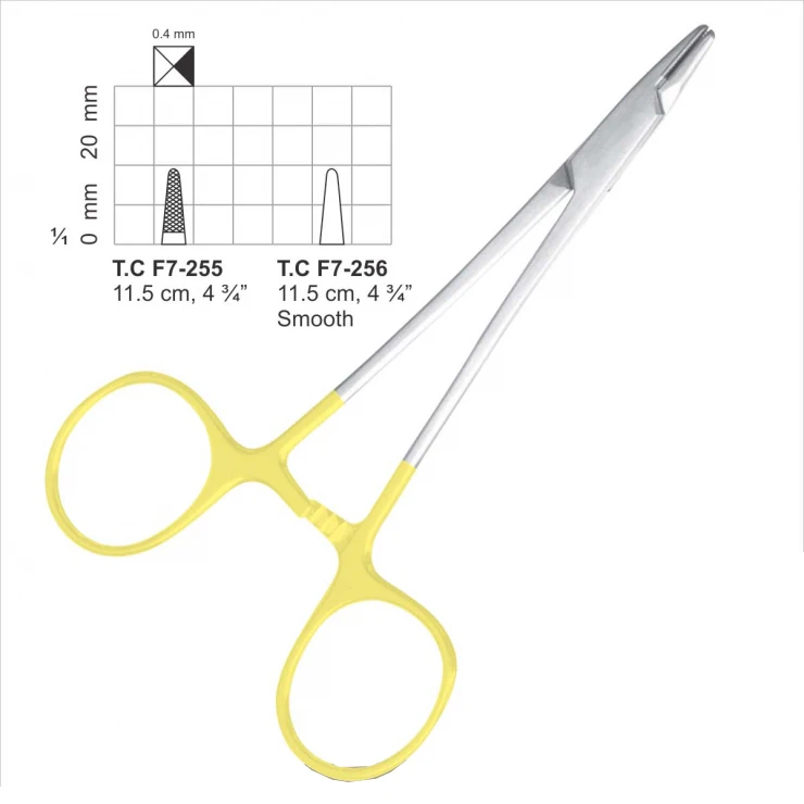 Professional Micro Derf Needle Holders TC Forceps Stainless Steel material with gold handle