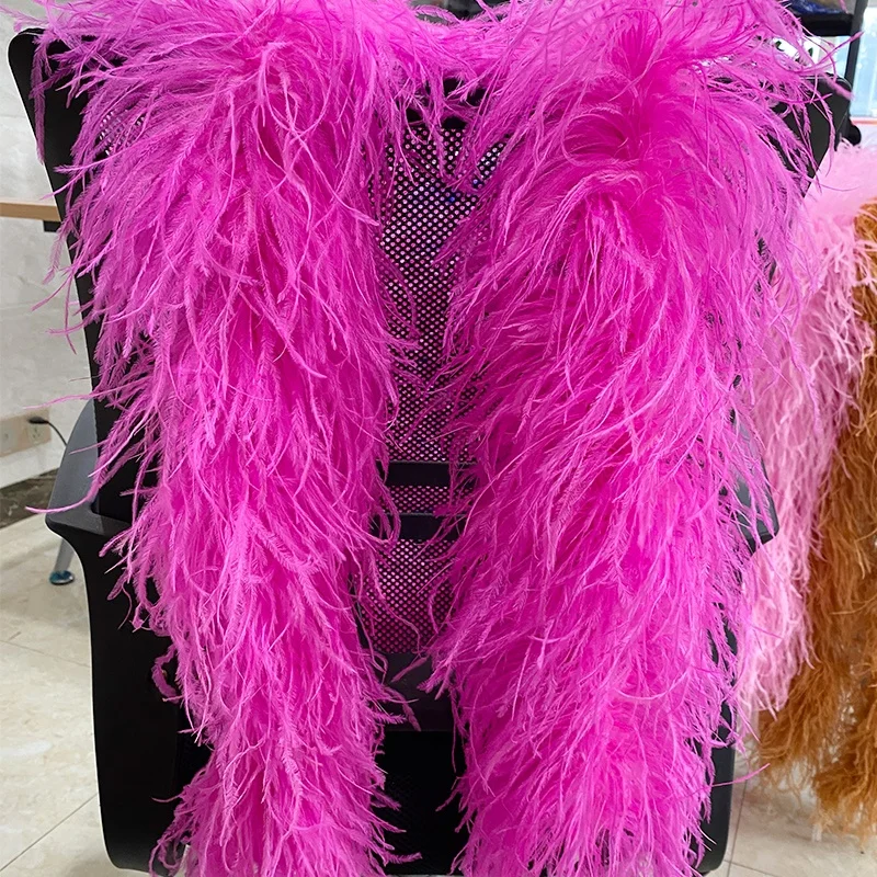 Красочное перо боа 6-слойное длинное ремесло швейная отделка банты для волос костюм на свадьбу вечеринку Хэллоуин