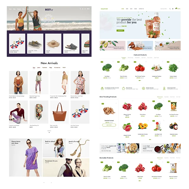 Alibaba Custom Shopping Business E-commerce Website Designer Paypal Accepted Online Stores Web