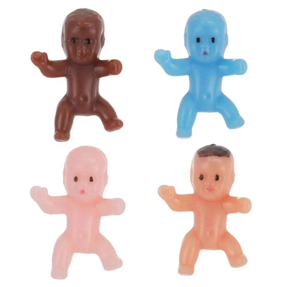 1 inch Mini Plastic Babies Mixture Race Babies Ice Cube Game Baby Shower Bathing Birthday Party Favors