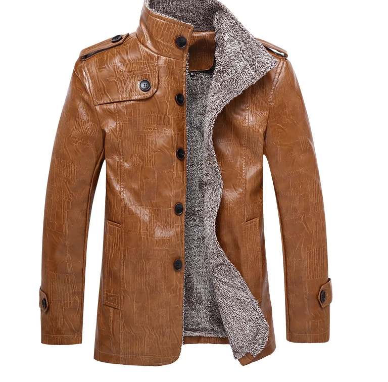 2022 Pakistani made leather fur Winter leather jacket men and women Unisex long coat