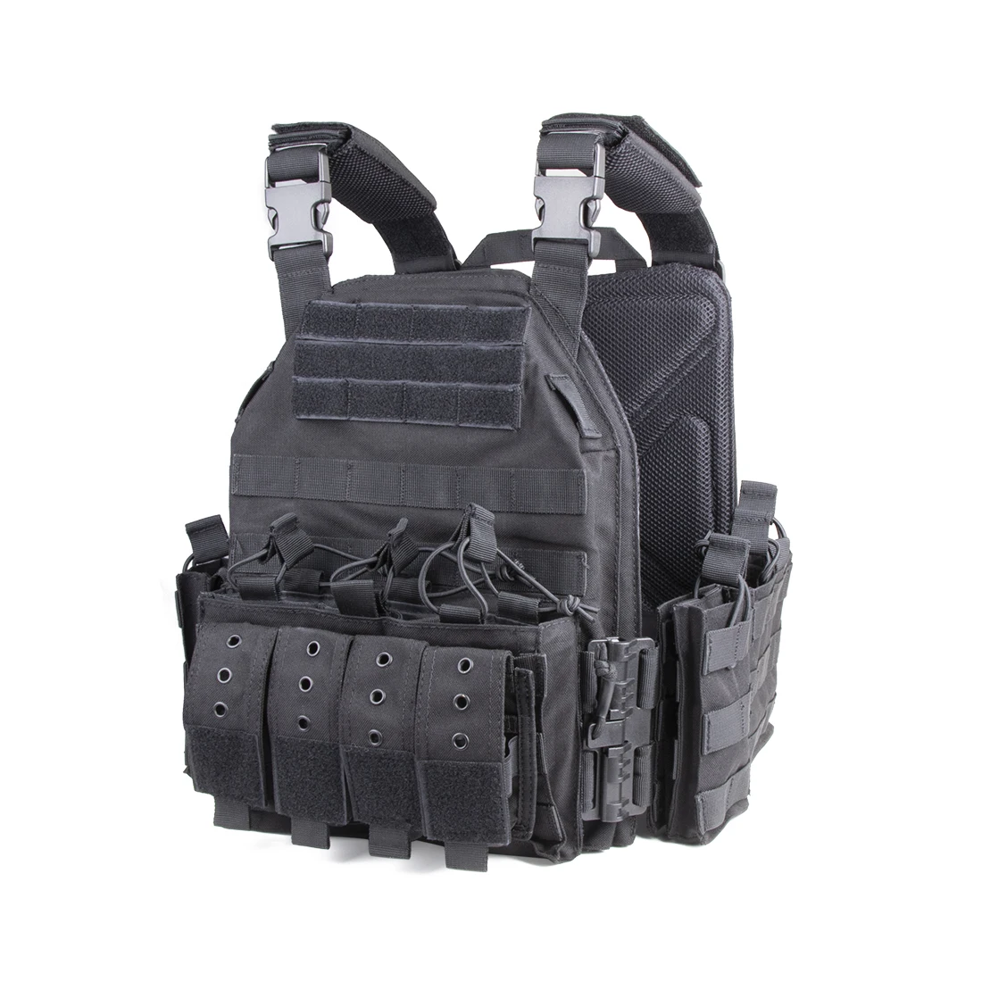 NcDe New quick release feature Tactical Molle Vest Adjustable Plate Carrier 1000D Nylon