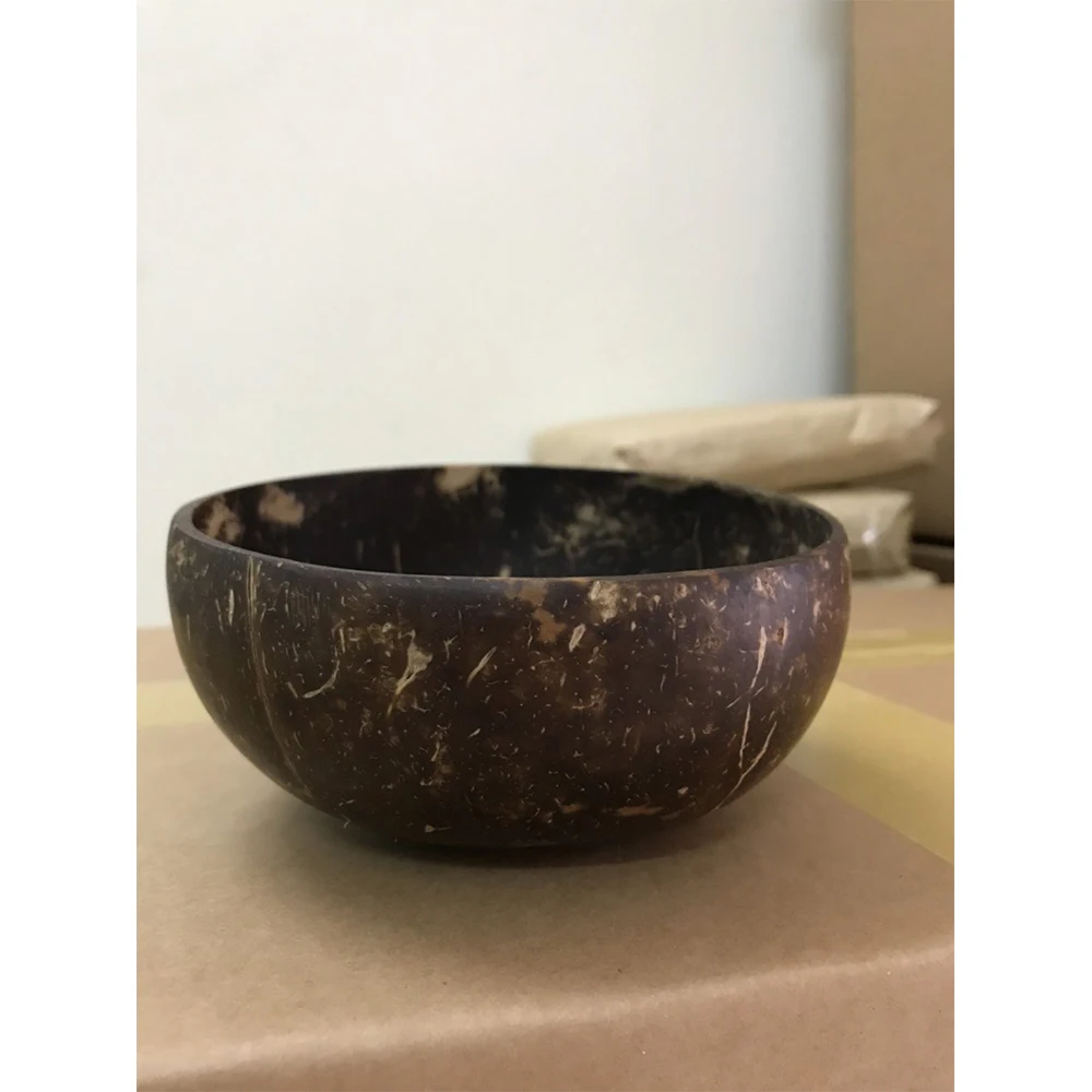 Coconut shell bowl Vegan friendly Long-lasting Cereal Salads Desserts organic coconut bowl