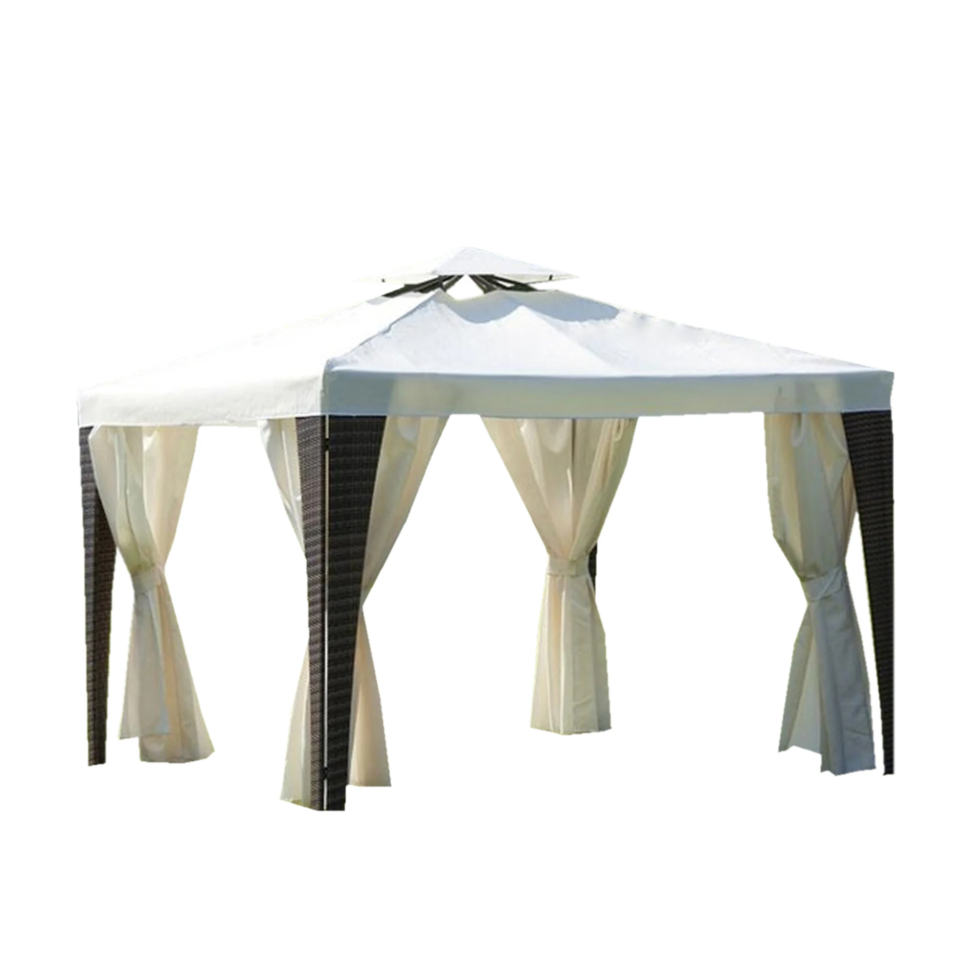 high quality aluminium frame rattan outdoor gazebo tents modern luxury patio gazebo pavilions patio garden furniture