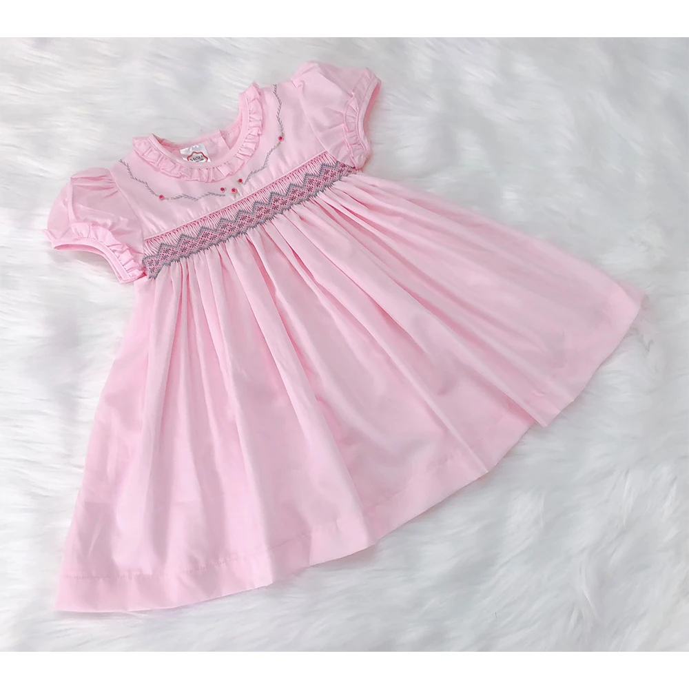 Newest Skirt Smocked Dress Baby Girl Frock Party Dress For Summer Made In Manufacturer Vietnam