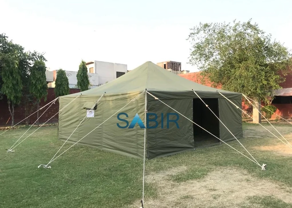 High Quality Disaster Relief Refugee Temp Hospital Waterproof Canvas 20 People Tents Flood Tent