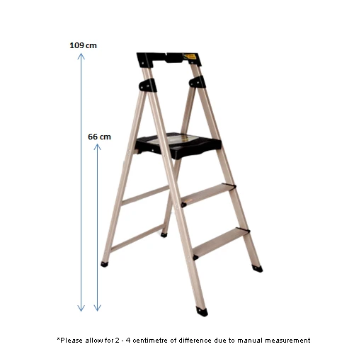 
Foldable Multifunction Home Ladder Sustainable One Year Warranty Aluminium Gold Boomjoy BJ-TZ-3T 3 Steps Ladder 