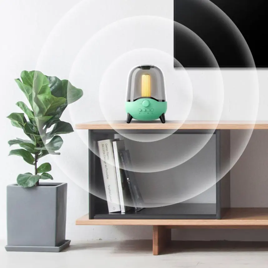 Creative Romantic Home Atmosphere Night Candle Light Lamp Wireless Mini Portable Home Speaker