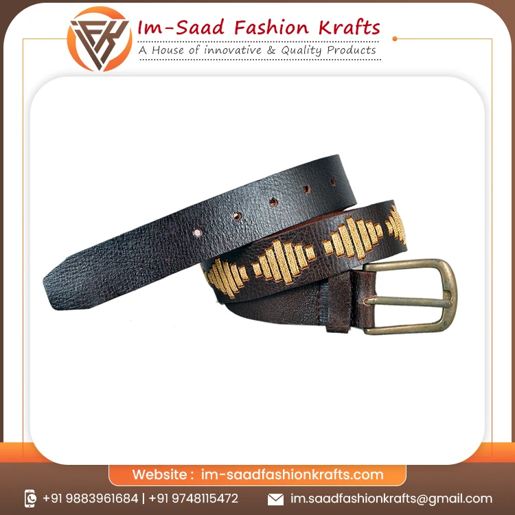 Premium Quality Handmade Ladies Leather Belt Custom Belt Indian Supplier