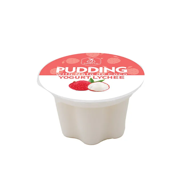 Лучший продукт гладкая и шелковая текстура йогурт личи пудинг ODM/OEM сладкий конечный десерт для любой еды поставляется в индивидуальной упаковке