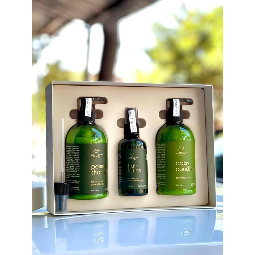  Набор из 3 продуктов для выпадения волос VIJULLY (Combo Vi Jully)-лучший частный бренд ухода за волосами помогает восстановить сухие ломкие волосы