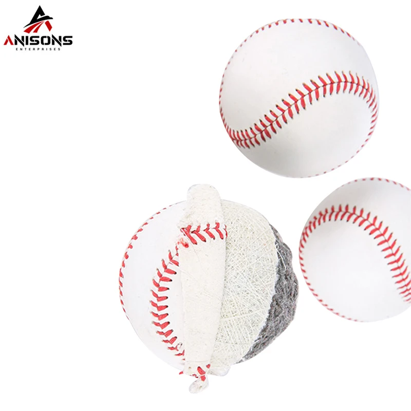Бейсбольные мячи с логотипом на заказ недорогие прочные бейсбольные из кожи высшего качества официальной команды