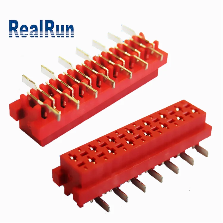 1.27*1.5mm Red IDC 20 pin Female SMT Micro Match Socket Connector