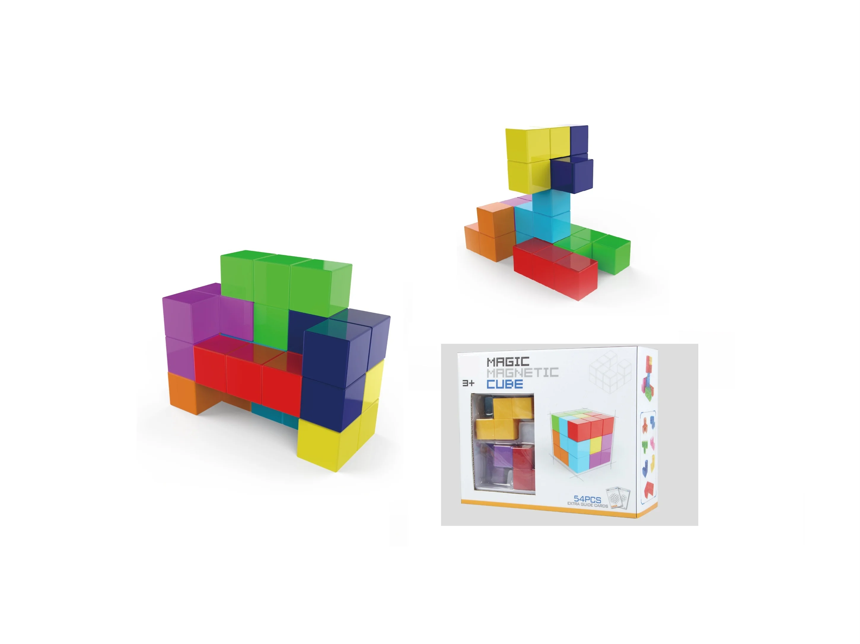 Magnetic Blocks 3D Educational Toys for Children Intelligence Development DIY Building Block Puzzles