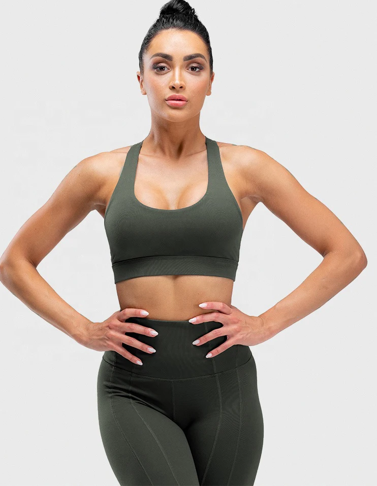 Breathable Nylon Spandex Workout Sport Fitness Bra for women