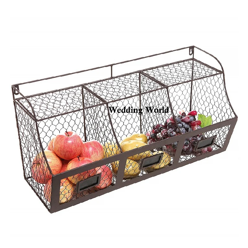 Iron Wire Basket Premium Quality Handmade Designer Wholesale Basket Customized Shape Wholesale Luxury metal Basket