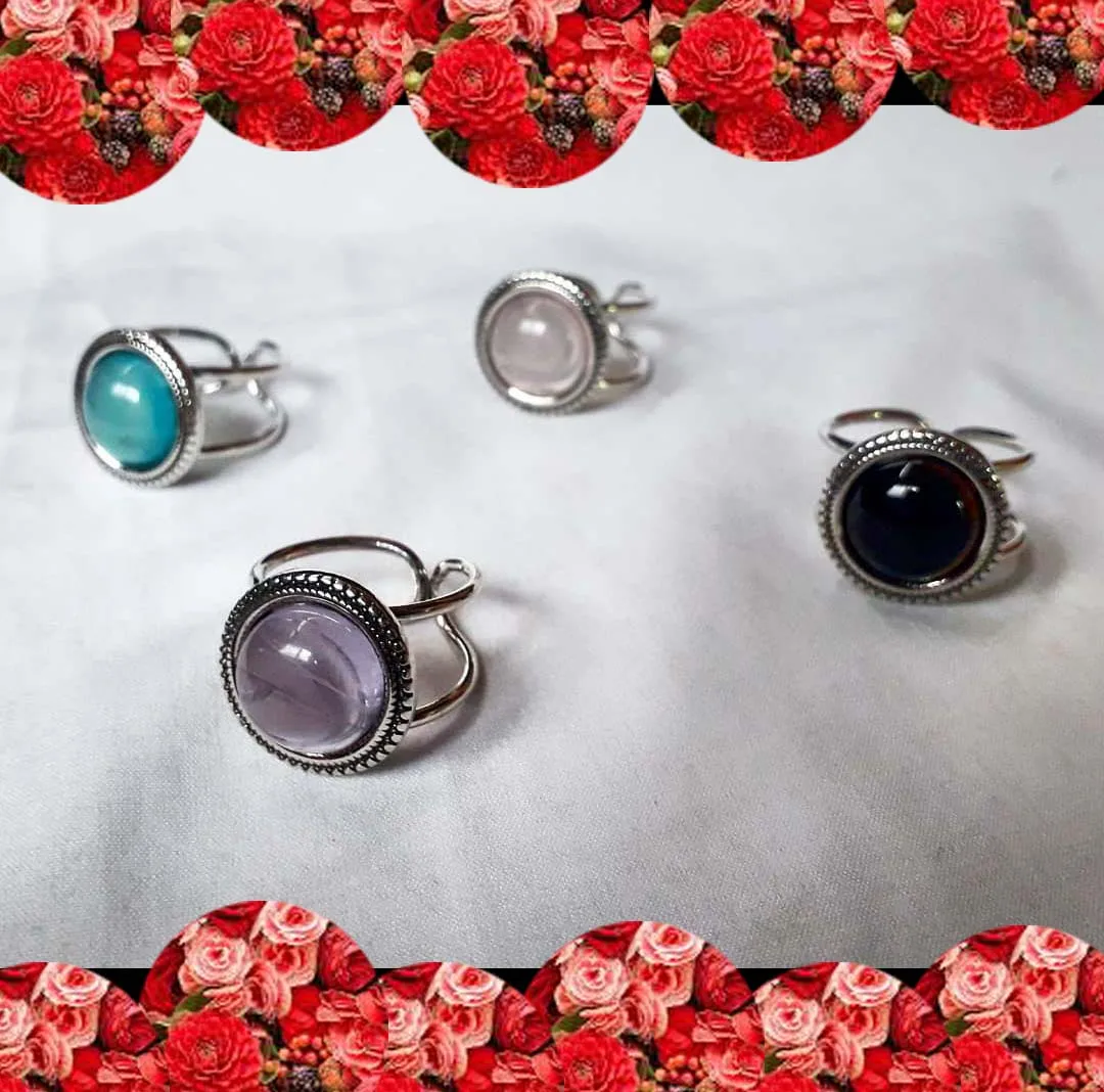 925 Серебряное кольцо из натурального кварца