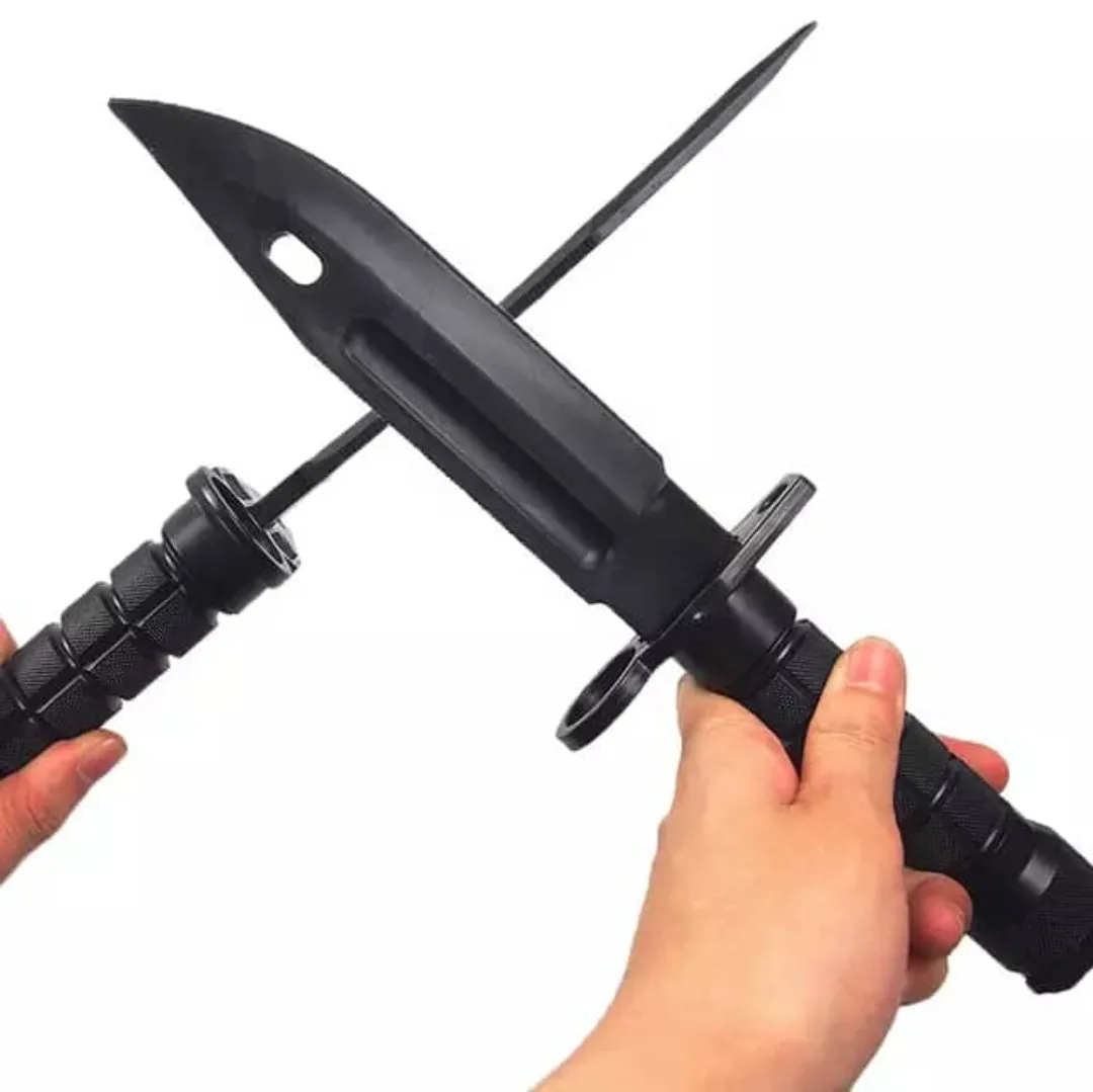 
Unique Black Stainless Steel Serrated Fixed Blade Survival Kits Saw Compass Knife 