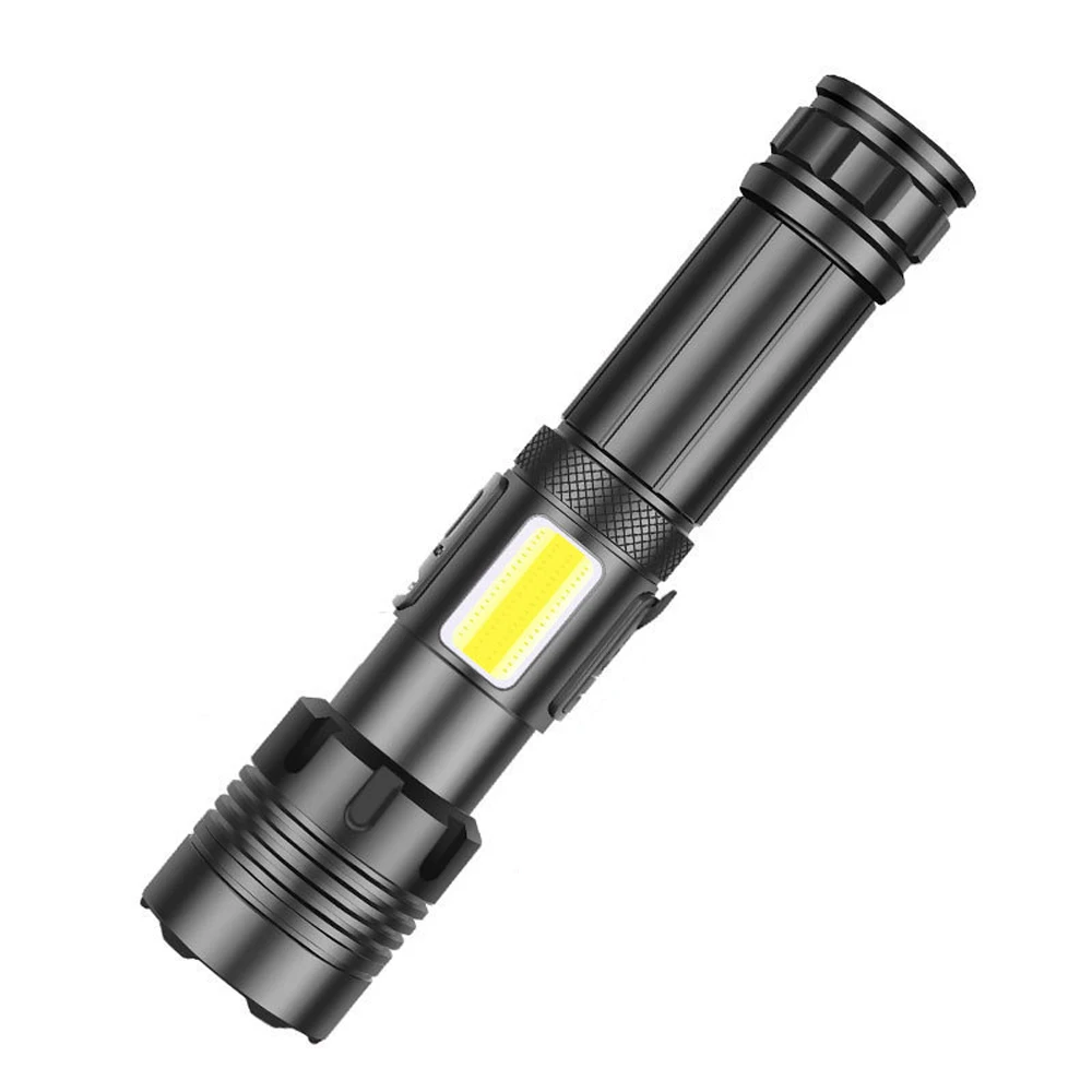 1500 lumen 3 Modes Lighting COB Outdoor Camping P70 Zoomable Torch Flashlight USB Rechargeable LED Flashlight