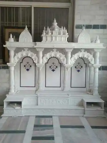 High Quality Marble Temples at Reasonable Price Handcrafted Marble Art Temple Stone on Sale Price Hindu Religion