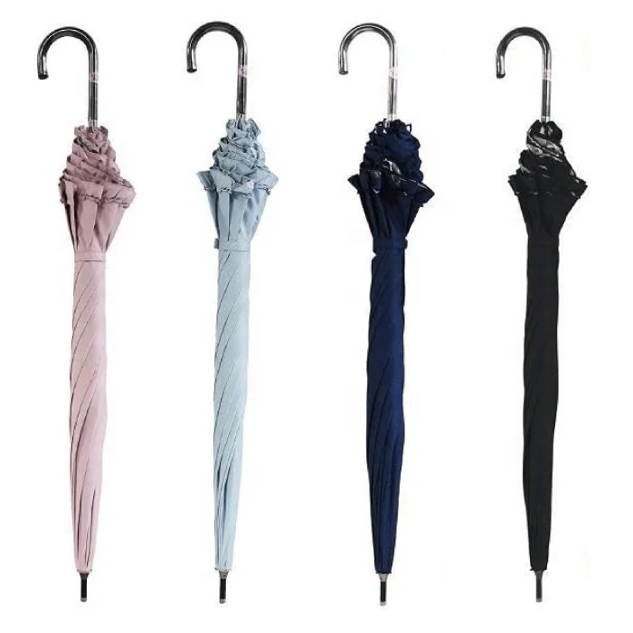 Sunny rain umbrella Cute dome-shaped  back side with silver coating hem with frills UV cut rate 99% UPF50 + | made to order