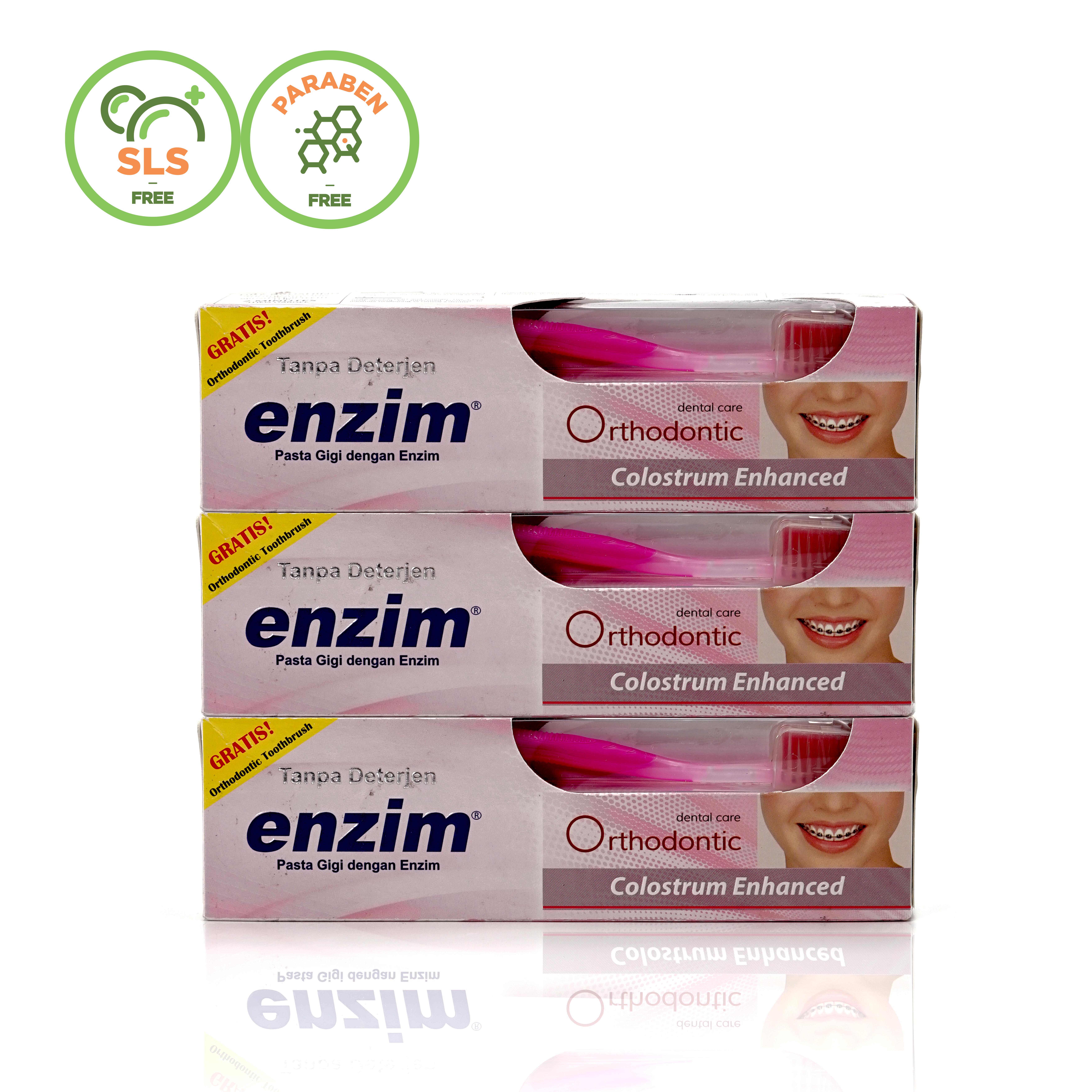 
Отличное качество enzim зубная паста 124 гр/100 мл с Ортодонтическая зубная щетка SLS-парабенов для Ортодонтическая щеточка лечения пользователей 