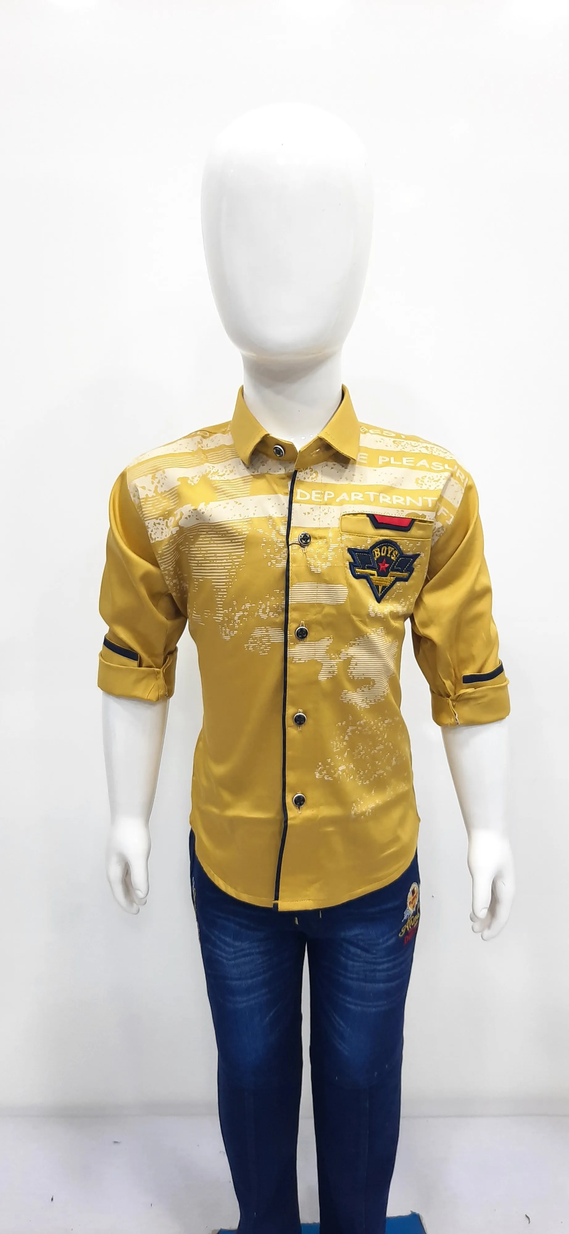  Прямая продажа с фабрики лучшая модель высококачественная ткань 100% хлопок рубашка и брюки для мальчиков 3262 модной повседневной одежды