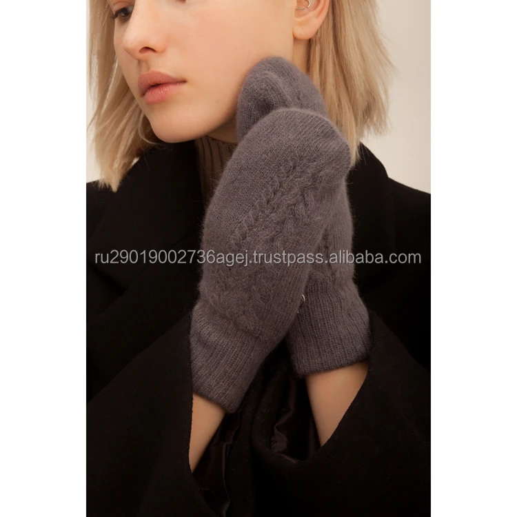 Вязаные варежки лучшего качества для холодного сезона, изготовлены из высококачественного козьего пуха, надежный поставщик пуховых варежек