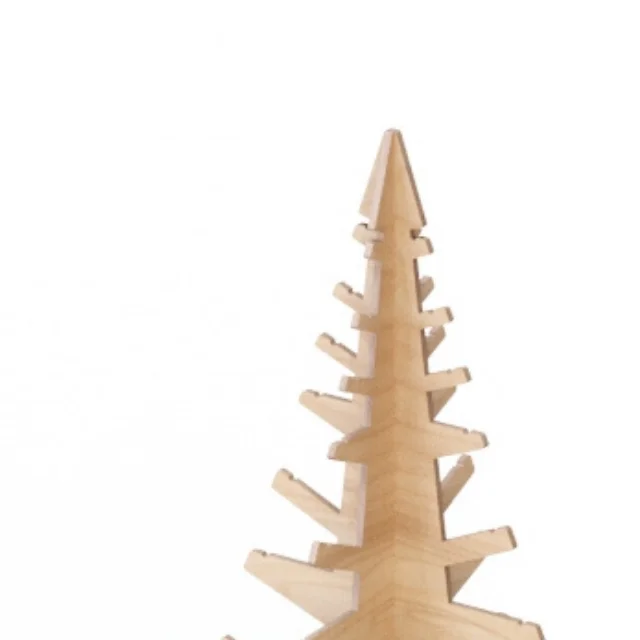 Hot Sales Interlocking Small Christmas Tree Wooden Jewelry Holder & Table Display for Retail Shops