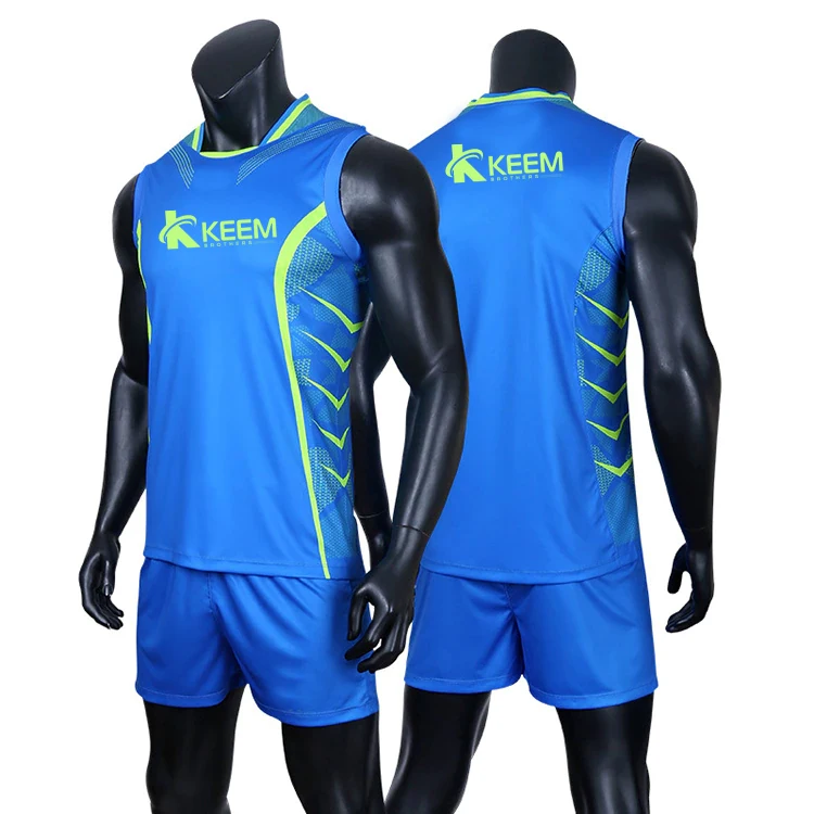 Custom cheap sports volleyball uniforms New design beach volleyball jersey uniform  beach sleeveless volleyball jersey for men