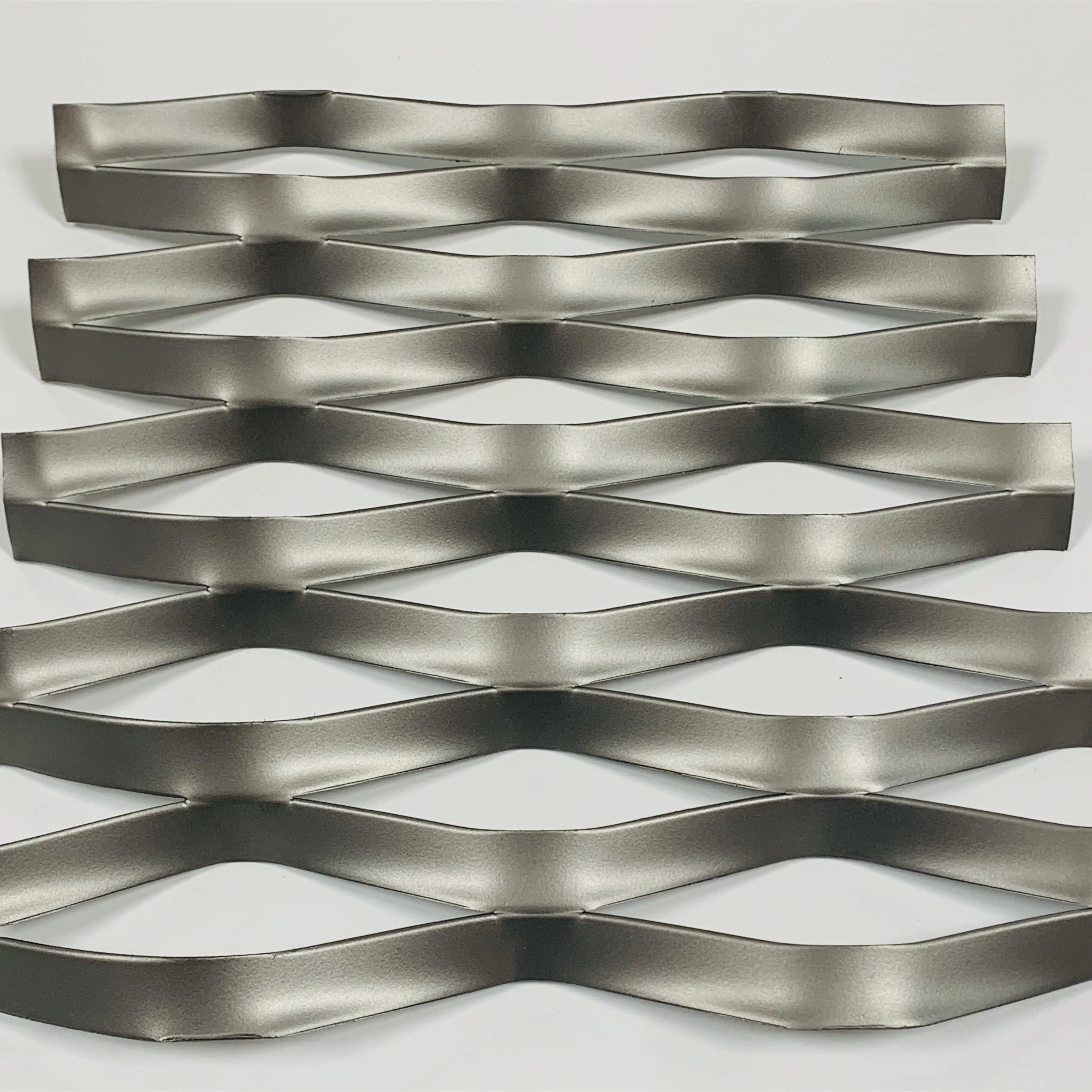 Powder Coated Gray Expanded Aluminum Mesh Sheet For Building Cladding