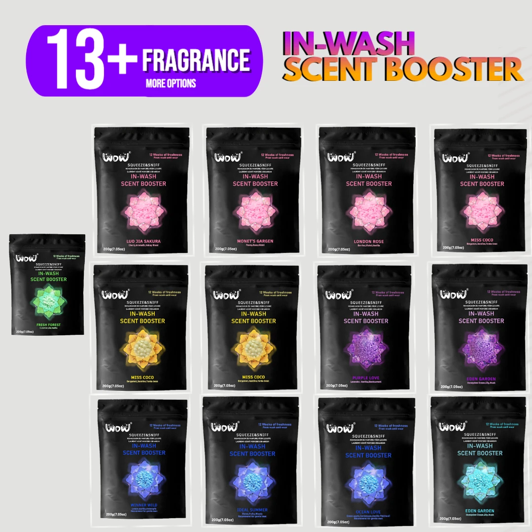 WOW detergent laundry perfume  fragrance beads 2 in 1  scent booster