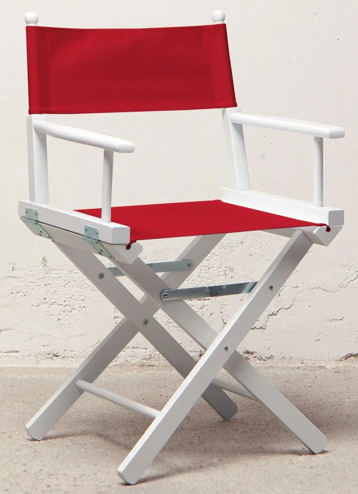 RED FABRIC DIRECTOR P FOLDING CHAIR